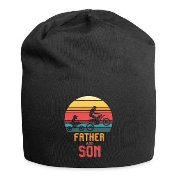 Father and son - dirt bike - Jersey Beanie - black - Front