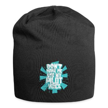Pilot - Jersey-Beanie - Schwarz - Vorne