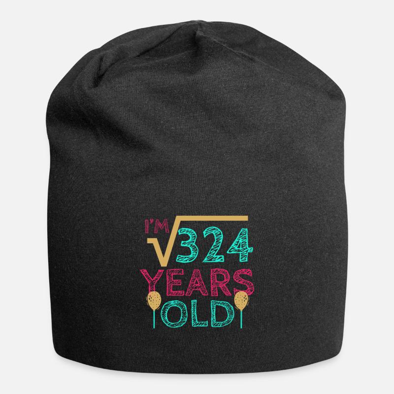 18 ans - Bonnet en jersey - noir