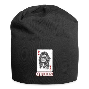 Queen Card Caro - Bonnet en jersey - noir - Devant