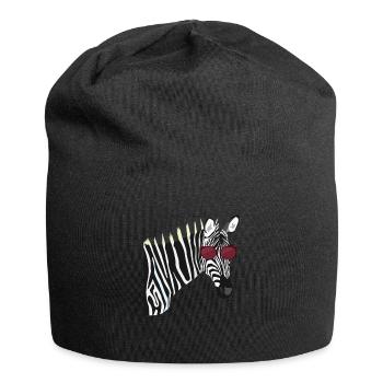 zebra - Jersey Beanie - black - Front