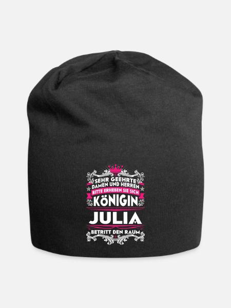 Julia Geburtstag - Jersey-Beanie - Schwarz