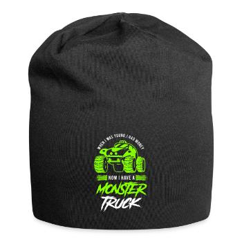 Ich habe einen Monster Truck - Jersey-Beanie - Schwarz - Vorne
