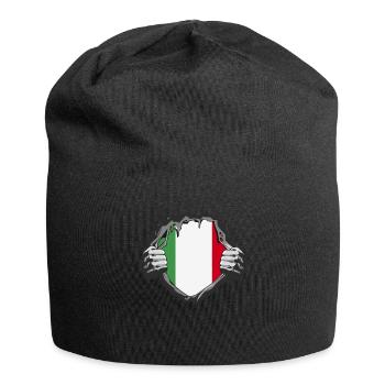 Italy Italian flag - Jersey Beanie - black - Front