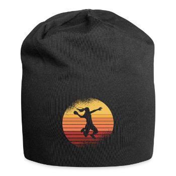 Handball sport équipe handball joueur saut lancer cadeau - Bonnet en jersey - noir - Devant