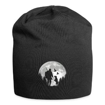 Chasseurs de chasse avec chemise chien pour les chasseurs - Bonnet en jersey - noir - Devant