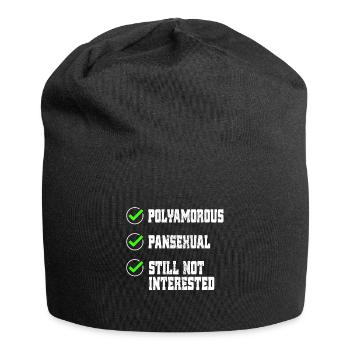 Polyamorous Pansexual Checkliste LGBTQ Polyamorie - Jersey-Beanie - Schwarz - Vorne