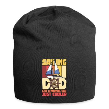 Voile papa marin père fête des pères - Bonnet en jersey - noir - Devant