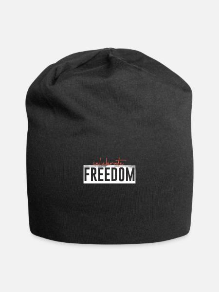 Frieden - Jersey-Beanie - Schwarz