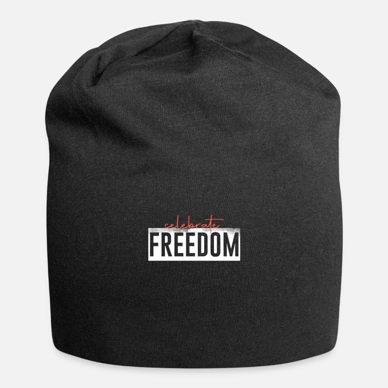 Frieden - Jersey-Beanie - Schwarz