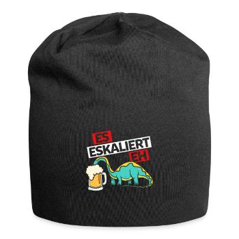Es Eskaliert Eh Junggesellenabschied Bier Saufen - Jersey-Beanie - Schwarz - Vorne