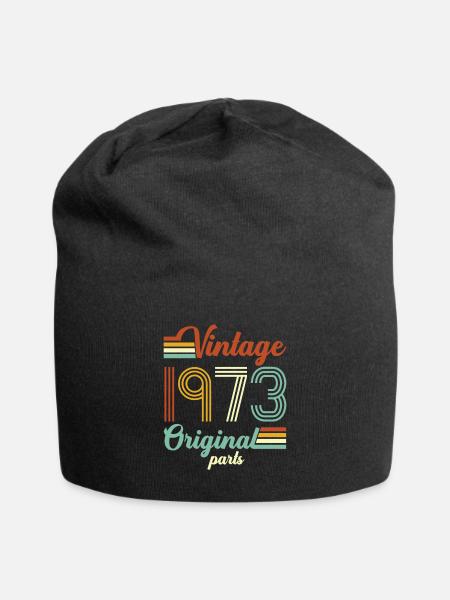 Vintage 1973 original - Jersey Beanie - black