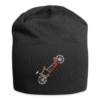 Cargo Bike Cargo Bike Anatomy Holland Bike Gift - Jersey Beanie - black - Front