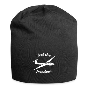 segelflug leidenschaft fallschirmspringen geschenk - Jersey-Beanie - Schwarz - Vorne