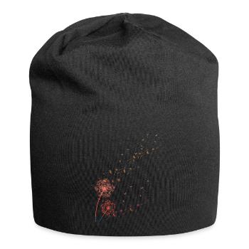 of grass, dandelion, dandelion - Jersey Beanie - black - Front