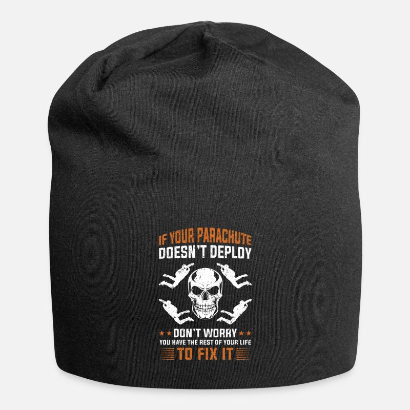 Funny skydiver sayings gift - Jersey Beanie - black