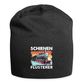 Zug Eisenbahn Lokomotive Modelleisenbahn Geschenk - Jersey-Beanie - Schwarz - Vorne