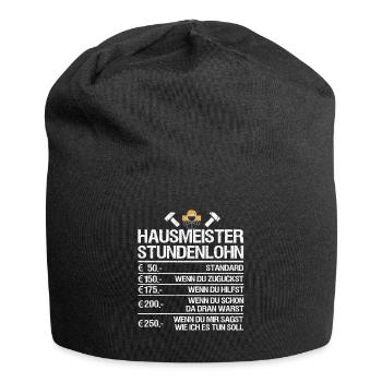 Hausmeister Hauswart Geschenk Facility Manager - Jersey-Beanie - Schwarz - Vorne