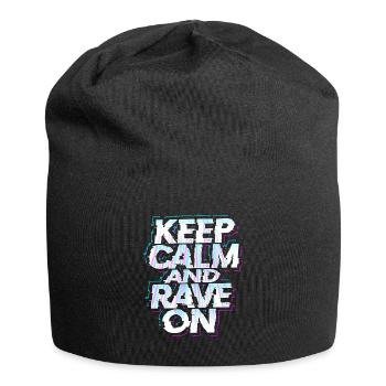 Techno Rave EDM Dubstep électronique D&B - Bonnet en jersey - noir - Devant