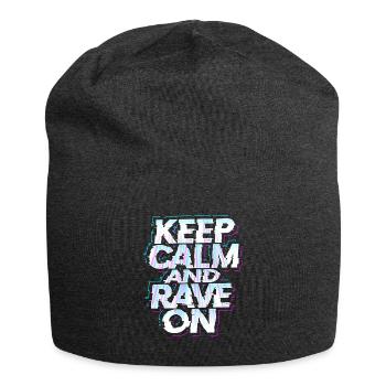 Techno Rave EDM Dubstep électronique D&B - Bonnet en jersey - charbon - Devant