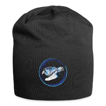 Tortue océan enfants - Bonnet en jersey - noir - Devant