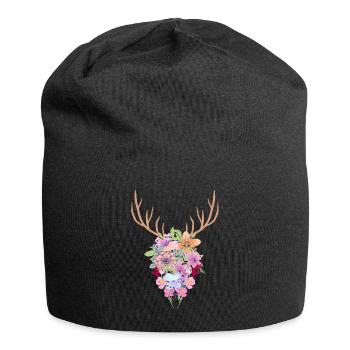 Fleurs Bois - Bonnet en jersey - noir - Devant