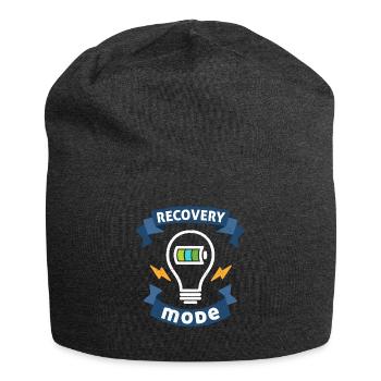 Gute Besserung Geschenkdesign Der Wiederherstellungsmodus ist aktiviert - Jersey-Beanie - Anthrazit - Vorne