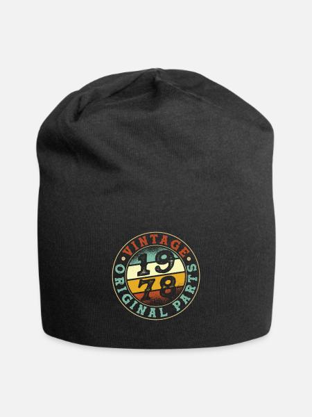 Vintage 1978 pièces - Bonnet en jersey - noir