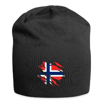 Drapeau norvégien - Bonnet en jersey - noir - Devant