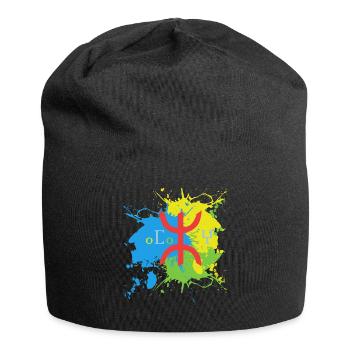 Amazigh Splash Art Design Berber Amazigh Flag - Jersey Beanie - black - Front