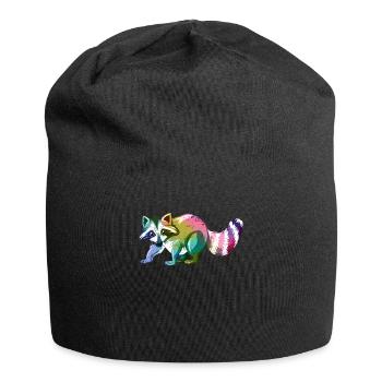 Waschbär Niedliches Tier - Jersey-Beanie - Schwarz - Vorne