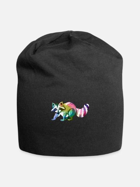 Waschbär Niedliches Tier - Jersey-Beanie - Schwarz