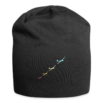 segelflug vintage tshirt geschenk - Jersey-Beanie - Schwarz - Vorne