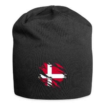 Danemark Drapeau - Bonnet en jersey - noir - Devant