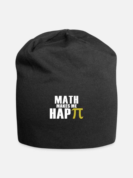 Math Makes Me Happy - Jersey Beanie - black