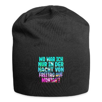 Techno Rave EDM Electronic Dubstep D&B - Jersey-Beanie - Schwarz - Vorne