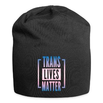Trans lives matter Spruch - Transgender LGBT - Jersey-Beanie - Schwarz - Vorne