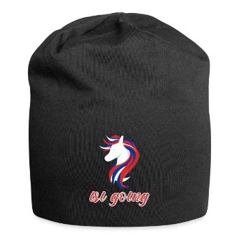 T-shirt Isi Going cheval islandais - Bonnet en jersey - noir - Devant