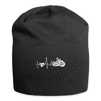 Motorrad Motorrad Herzschlag - Jersey-Beanie - Schwarz - Vorne