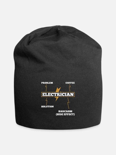 Fun Gift For Electricians Electrician Sarcasm - Jersey Beanie - black