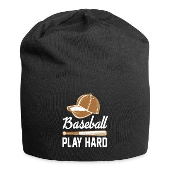 Joueur de baseball cadeau baseball baseball - Bonnet en jersey - noir - Devant