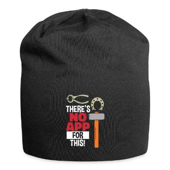 Schmieden Schmiede Schmied Handwerk Beruf Metall - Jersey-Beanie - Schwarz - Vorne