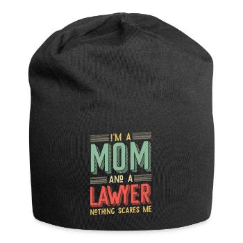 Avocat mère - fête des mères - Bonnet en jersey - noir - Devant