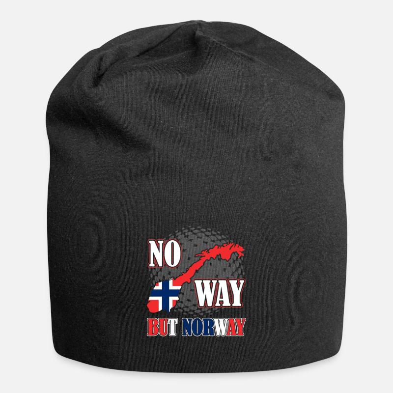 Norway Scandinavia Oslo gift - Jersey Beanie - black