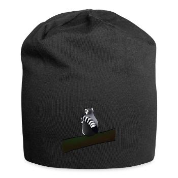 Lemuren & Lemur Affe Geschenk für Affen Freunde - Jersey-Beanie - Schwarz - Vorne