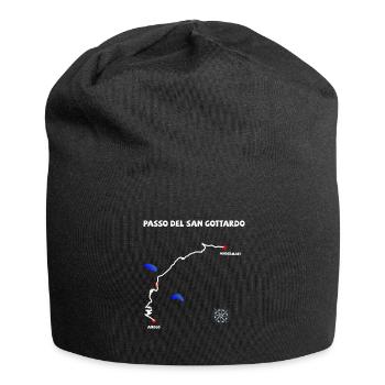 Gotthard Pass Passo del San Gottardo Serpentine - Jersey Beanie - black - Front