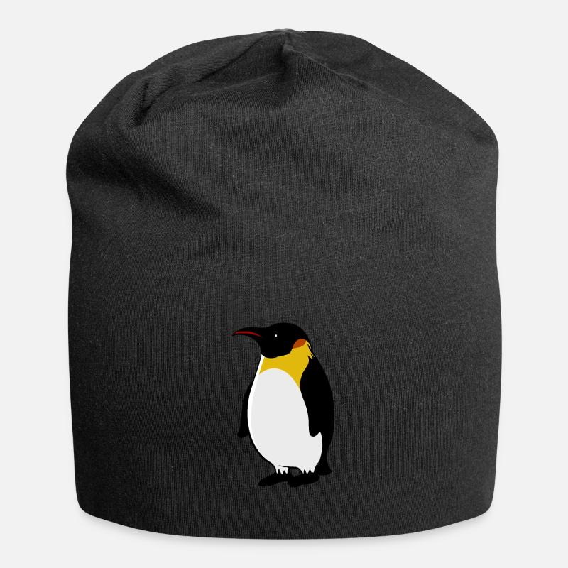 Pinguin - Jersey-Beanie - Schwarz