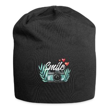 Fun Vintage Camera Photographer Gift Design Idea - Jersey Beanie - black - Front
