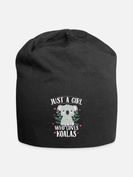 Koala Bear Juste une fille qui aime les koalas - Bonnet en jersey - noir