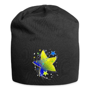 Star yellow single abstract you are my star - Jersey Beanie - black - Front